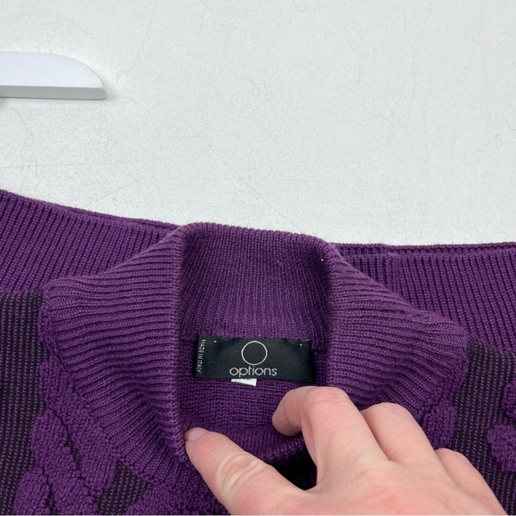Options Vintage Purple Sweater Floral and Patterned Sweater - Picture 2 of 8